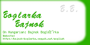 boglarka bajnok business card